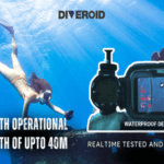 DIVEROID all-in-one dive computer and underwater camera.