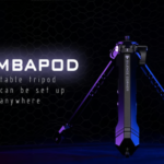 MAMBAPOD Portable Tripod with 4-in-1 clamp, hook, desktop, and handheld modes.